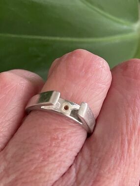 Platinum Solitaire Ring Setting / Ring Blank, 6 Grams, Size 5